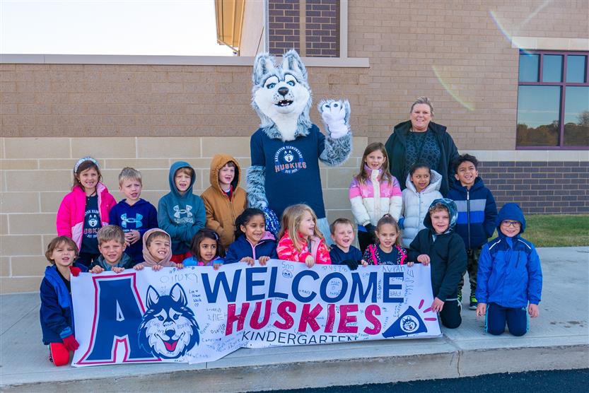 Students participate in a fun run